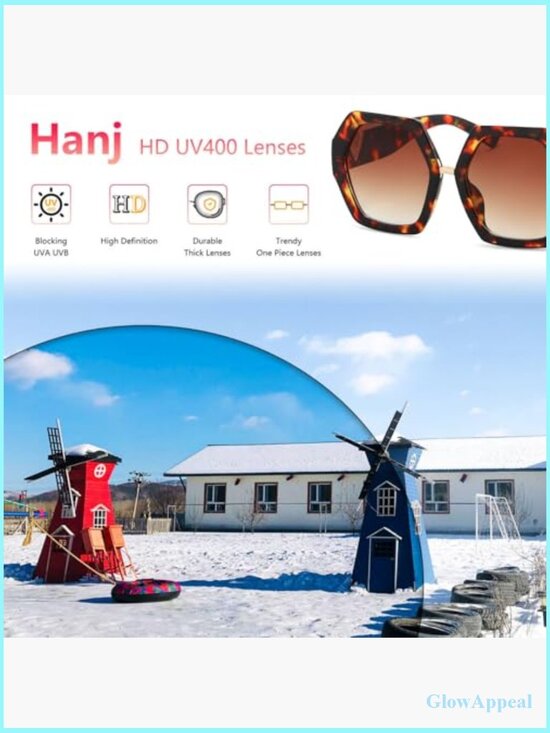 Vintage Hexagonal Retro Sunglasses Oversized Square Shades